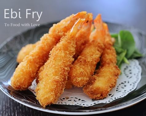 To Food with Love: Ebi Fry (Fried Shrimp) Ebi Fry, Prawn Dishes, Asian Appetizers, Homemade Tartar Sauce, Breaded Shrimp, Shrimp Tempura, Prawn Recipes, Salmon Dinner, Lobster Recipes