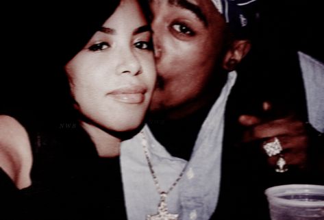 2pac & Aaliyah photoshopped by me Aaliyah And R Kelly, 90s Rnb Aesthetic Playlist Cover, 2pac And Aaliyah, Rnb Aesthetic Playlist Cover, Tupac Aaliyah, Tupac And Aaliyah, 2000s Rnb Aesthetic, 90s Rnb Aesthetic, Hip Hop Background