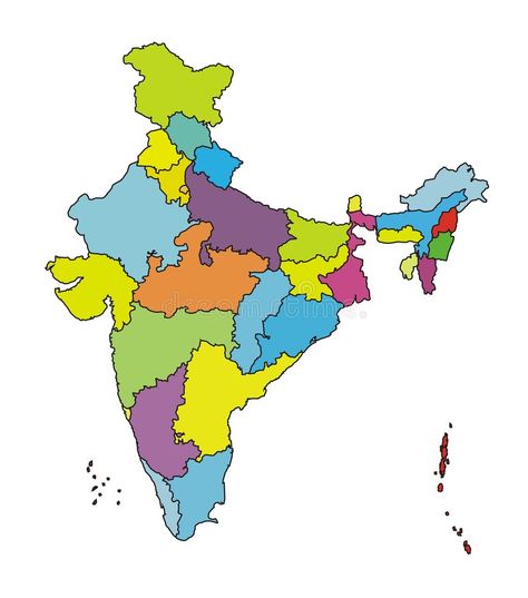 States Outline, Indian Map, Map Of India, Indian Freedom Fighters, Gond Art, Physical Map, Social Studies Worksheets, India Map, Map Outline