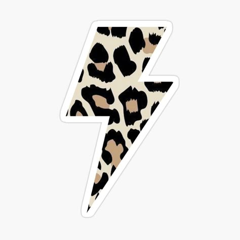 Get my art printed on awesome products. Support me at Redbubble #RBandME: https://www.redbubble.com/i/sticker/Leopard-Print-Lightning-Bolt-Cheetah-Print-Lightning-Bolt-Animal-Print-by-jessicaschaub/61461939.EJUG5?asc=u Cheetah Print Background, Cheetah Print Wallpaper, Me Stickers, Preppy Stickers, Silhouette Tutorials, Animal Print Wallpaper, Tumblr Stickers, Preppy Wallpaper, Sticker Ideas