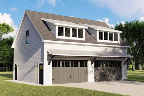 Garage With Apartment, Garage Apartment Floor Plans, Garage With Living Quarters, Garage Plans With Loft, Garage Plans Detached, Plan Garage, Garage Apartment Plan, Garage Guest House, Carriage House Plans