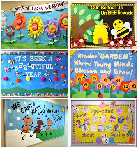 Spring Bulletin Board Ideas for the Classroom March Bulletin Board, Door Bulletin Boards, Kindergarten Bulletin Boards, Class Bulletin Boards, Summer Bulletin Boards, Crafty Morning, Spring Bulletin, Spring Bulletin Boards, Preschool Bulletin