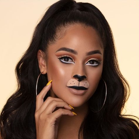 Bold & fierce #diy #halloween #makeup #fall Lion Halloween, Black Makeup Artist, Halloween Makeup Look, Aventura Mall, Diy Halloween Makeup, Scary Characters, Halloween Beauty, Horror Makeup, Halloween Makeup Tutorial