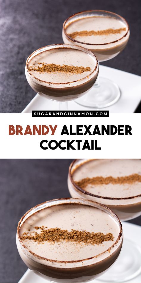 Sip on sophistication with a Brandy Alexander Cocktail! This luscious blend of brandy, chocolate liqueur, and cream is a classic treat that will elevate any occasion. 🥂🍫 Dive into the details of this delightful recipe. Don’t forget to save this pin for your next cocktail night! Coffee Brandy Recipes, Brandy Cocktail Recipes, Brandy Alexander Recipe, Fall Cocktails Easy, Brandy Alexander Cocktail, Easy Cold Pasta Salad, Brandy Drink, Cocktail Cupcakes, Persimmon Recipes