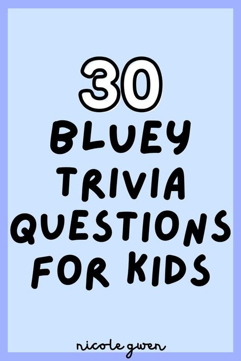 bluey trivia for kids Kids Jokes And Riddles, Trivia For Kids, Trivia Questions For Kids, Questions For Kids, Fun List, Trivia Questions And Answers, Games For Teens, Jokes And Riddles, Couple Games