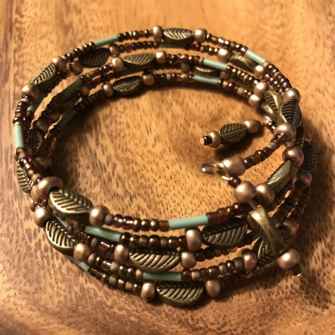 My latest creation . Memory wire bracelet. Memory Wire Bracelets Ideas Color Combos, Memory Wire Bracelets Ideas, Beaded Memory Wire, Bracelets Ideas, Wire Bracelets, Memory Wire Bracelet, Memory Wire Bracelets, Homemade Jewelry, Bracelet Design