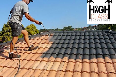 Terracotta Roof House, Roof Painting, Ceramic Roof Tiles, Brick Roof, Roofing Tiles, Roof Restoration, Roof Paint, Roof Coating, Terracotta Roof