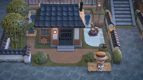 Yuhe (Yudam from MOOPshima) on Instagram: “A quiet moment by Cyrano’s house.  I was struggling this week trying to make a cohesive and interesting residential area. I have villagers…” Acnh Zen, Acnh Inspiration, Ac New Leaf, Animal Crossing Guide, Happy Home Designer, Animal Crossing Wild World, Island Theme, Qr Codes Animal Crossing, Animal Crossing Villagers