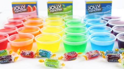 Jolly Rancher Jello Shots! Jolly Rancher Jello Shots, Mojito Jello Shots, Jolly Rancher Jello, Strawberry Margarita Jello Shots, Cherry Jello Shots, Lemonade Jello Shots, Strawberry Jello Shots, Watermelon Jello Shots, Pudding Shot Recipes