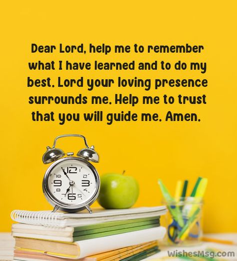 60 Powerful and Encouraging Prayers for Exams - WishesMsg Praying For Exams, Pray For Exams Student, Prayers For Exams, Prayer For Exam Success, Prayer Before Exam, Exam Encouragement, Quotes From Bible, Best Wishes For Exam, Good Luck Prayer