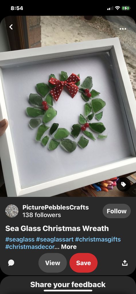 Seaglass Wreath, Beach Glass Crafts, Art Friend, Sea Glass Crafts, Beach Crafts, Christmas 2014, Sea Glass Art, Rock Crafts, Beach Glass