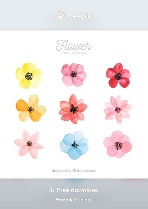 Watercolor Flowers Tutorial, Watercolor Paintings For Beginners, Watercolor Paintings Easy, Flower Watercolor, Colored Flowers, 수채화 그림, Color Flower, Watercolor Flowers Paintings, Watercolor Trees