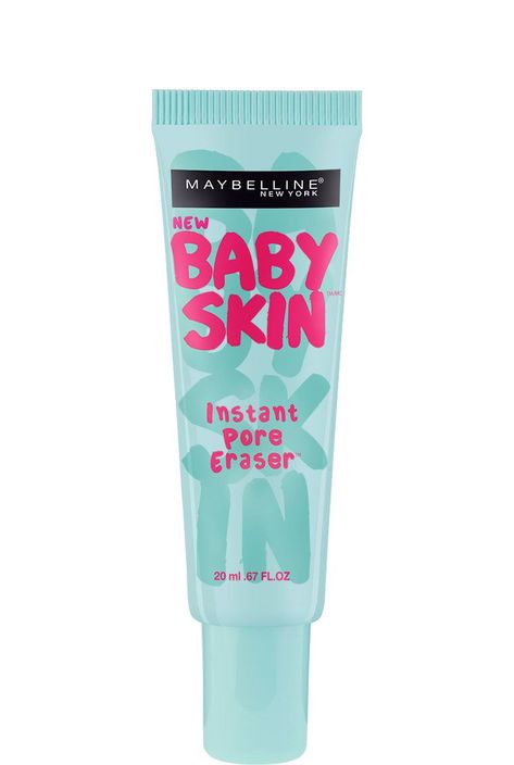 Baby Skin Instant Pore Eraser Primer by Maybelline. Long Lasting pore-blurring and moisturizing makeup primer to smooth skin's surface with a matte finish. Baby Skin Primer, Best Drugstore Primer, Best Pore Minimizer, Drugstore Primer, Best Face Primer, Maybelline Baby Skin, Primer For Oily Skin, Penyimpanan Makeup, Make Up Primer