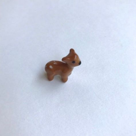 Ceramic Deer, Clay Diy Projects, Clay Animals, Ceramic Animals, Clay Art Projects, Cute Clay, Mini Things, Glass Animals, Cute Little Things