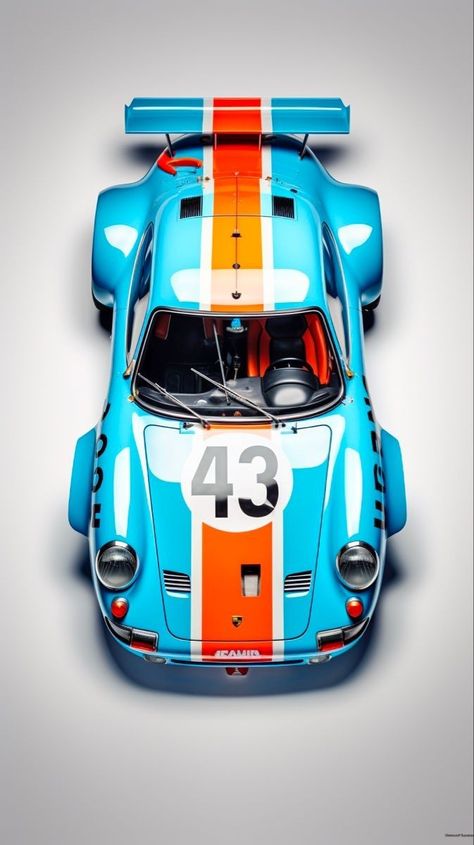 Porsche Gulf Racing, Bugatti Aesthetic, Porsche Race Cars, Gulf Racing Colours, Rally Car Design, Gulf Porsche, Porsche 917 Gulf, Porsche Racing, Gulf Racing