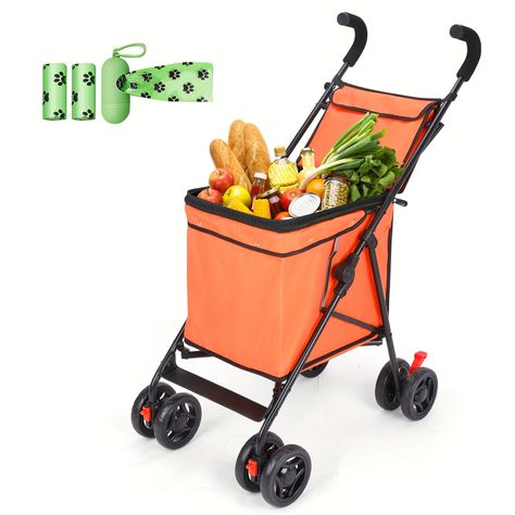 Faster shipping. Better service Folding Shopping Trolley, Folding Shopping Cart, Sport Rack, Cat Stroller, Outdoor Cart, Steel Frame Construction, Handbag Essentials, Shopping Trolley, Swivel Wheels