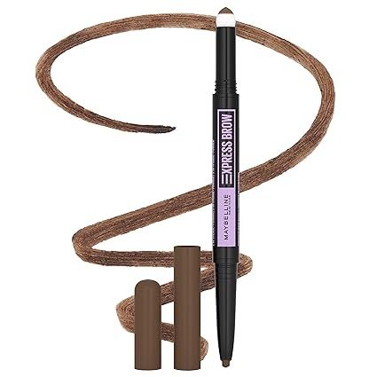 Amazon.com : Maybelline Express Brow 2-In-1 Pencil and Powder Eyebrow Makeup, Medium Brown, 1 Count : Beauty & Personal Care Maybelline Brow Pencil, Sparse Eyebrows, Filling In Eyebrows, Full Brows, Powdered Eyebrows, How To Color Eyebrows, Plumping Lip Gloss, Brow Pencil, Maybelline New York