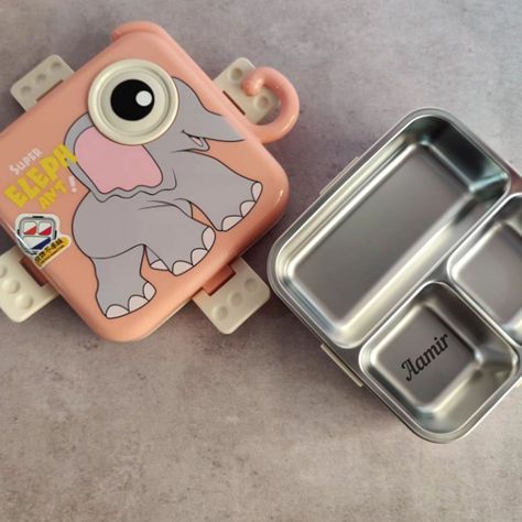 ✨ Personalized Elephant design tiffin box ✨ ✨Multiple lock design✨ ✨ Inclusive sauce box inside ✨ ✨Seal ring design✨ ✨Independent cutlery✨ ✨Steel material✨ ✨ 1120 ml + 70 ml capacity ✨ #stationery #kid #kidsstore #schoolsupplies #school #tiffinbox #healthyfood #foodblogger #foodie #foodporn #packingorders #tiffin #tiffinbox #healthy #reelsitfeelsit #returnfavours #gift #giftshop #instadaily #instagood #shoppingonline #shopsmall #localforvocal #localforvocal Tiffin Box, Lock Design, Seal Ring, Elephant Design, Kids Store, Steel Material, Small Shop, Food Blogger, School Supplies