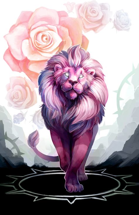 WOA LION!! Lion Steven Universe, Steven Universe Wallpaper, Steven Universe Gem, Steven Universe Fanart, Universe Art, Space Rock, Arte Animal, Arte Fantasy, Creature Art