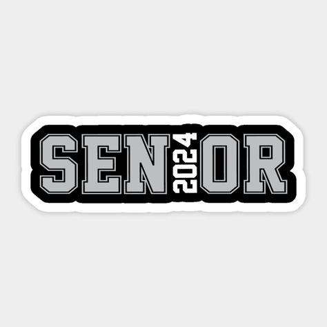 Senior 2024 Stickers, Graduation Stickers 2024, Class Of 2024 Stickers, Senior Year Stickers, Senior Design Ideas, Senior Jacket Stickers, Senior Stickers, Grad Stickers, Jacket Sticker