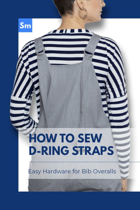 Want to sew a pair of bibs but don’t feel like figuring out how to sew the traditional overalls buckles, strap adjusters, and buttons? Try D-ring straps. [...]Continue Reading Diy Yoga, Sewing Machine Projects, Diy Wardrobe, Tie Down Straps, Yoga Strap, Cork Fabric, Sewing Blogs, Bib Overalls, How To Sew