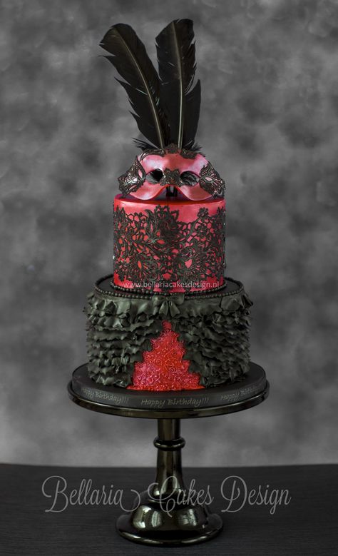 Burlesque Cake, Sweet Sixteen Birthday Cake, Sixteen Birthday Cake, Masquerade Cakes, Gothic Cake, Sweet Sixteen Cakes, Sweet Sixteen Birthday, Unique Cakes, Just Cakes