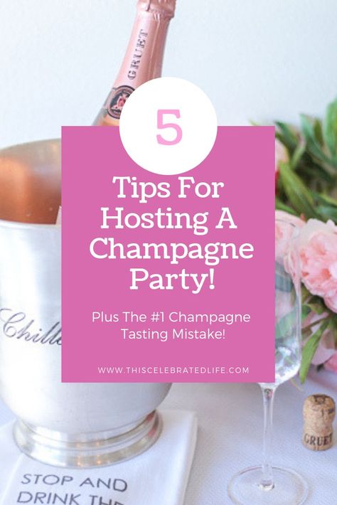 Girl's Night In Idea? This Champagne party theme is a fun, beautiful and (surprisingly inexpensive), way to host your friends! You'll find everything here you need to plan your own party: Champagne tasting party food, champagne party decoration ideas, wine and food pairings - it's all here! A Champagne party is a perfect Bridal Shower idea, or even Mother's Day brunch idea! #champagne #champagneparty #partyidea #bridalshoweridea Champagne Party Theme, Champagne Brunch Ideas, Tasting Party Food, Bridal Party Foods, Wine And Food Pairings, Bridal Brunch Food, Bridal Shower Idea, Champagne Tasting, Champagne Pairing