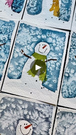 678K views · 11K reactions | It has brought me an enormous amount of joy to paint these snow friends. I forgot how much fun they were to play with! #watercolor #timelapse #processvideo #snow #snowman #winter #play #miniart #atc #oregonartist #artistherapy | Beck and Rose | Dmitriy Sevostyanov · Magical Fantasy Snow Friends, Christmas Art For Kids, Winter Play, Kindergarten Art Projects, Alcohol Ink Crafts, Kids Watercolor, Winter Watercolor, Watercolor Bookmarks, Christmas Card Art