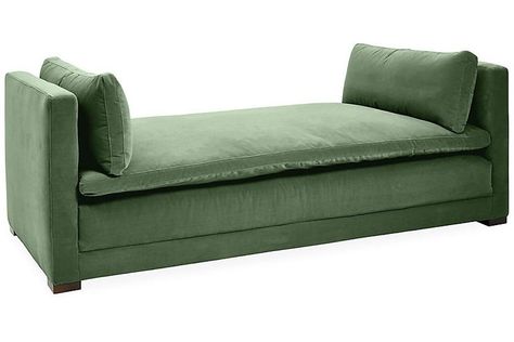 22 Best Daybeds - Modern Daybed Ideas Best Daybeds, Velvet Daybed, Peacock Velvet, Living Room Chaise, Emerald Velvet, Modern Daybed, Southern Living Homes, Pillow Top, Southern Living