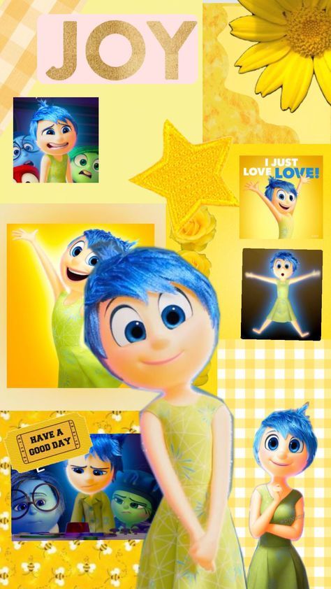 Joy Inside Out Aesthetic, Inside Out Aesthetic, Inside Out Wallpaper, Inside Out Joy, Joy Wallpaper, Joy Inside Out, Out Aesthetic, Wallpaper Aesthetic, Pixar