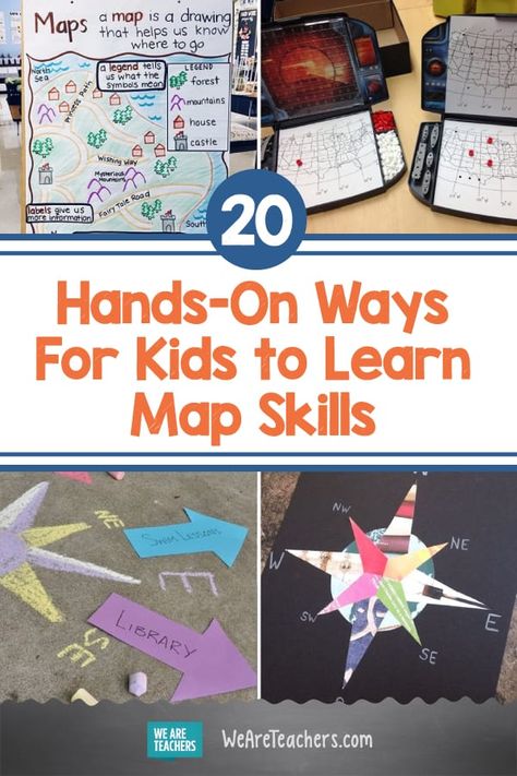 20 Hands-On Ways For Kids to Learn Map Skills - WeAreTeachers Middle Ages Activities, Teaching Maps, Middle Ages History, Geography Activities, Map Activities, Map Skills, Maps For Kids, Geography Lessons, History Activities