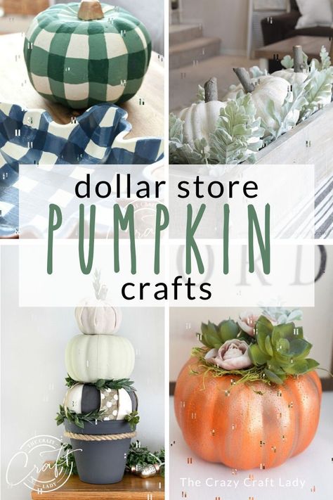 Dollar Store Pumpkin, Dollar Tree Fall Decor Diy, Pumkin Decoration, Cheap Fall Decor, Dollar Tree Pumpkins, Pumpkin Craft, Fall Decor Dollar Tree, Fake Pumpkins, Dollar Tree Fall