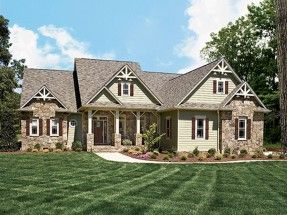 Country Style Architecture, House Plans One Story, Architectural Design House Plans, Craftsman Style Homes, Country Style House Plans, Country House Plan, Ranch House Plans, Craftsman House Plans, Country House Plans