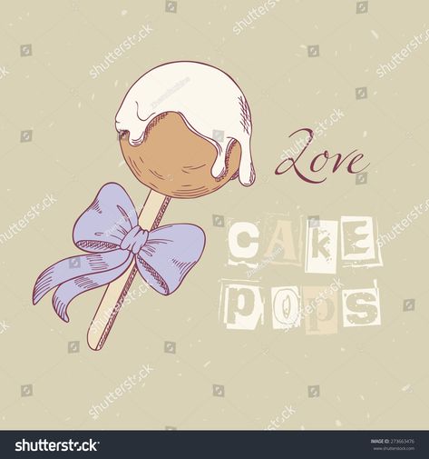 Cake Pop Pictures, Cake Pop Drawing, Cake Pop Designs, Cookie Pops, Doodle Illustration, Cake Pop, Cakepops, Cute Cakes, Cake Pops