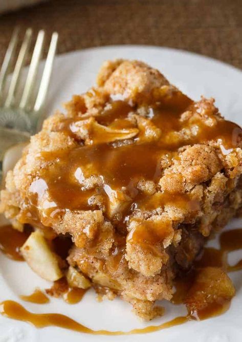 Apple Cake with Butterscotch Sauce - Simply Stacie Apple Cheesecake Bars, Unusual Recipes, Caramel Apple Cheesecake Bars, Caramel Apple Dump Cake, Apple Spice Cake, Simply Stacie, Butterscotch Sauce, Caramel Apple Cheesecake, Apple Dump Cakes