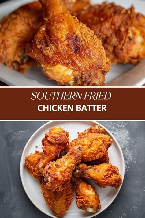 BEST SOUTHERN FRIED CHICKEN BATTER Fried Chicken Recipe Without Buttermilk, Southern Fried Chicken Batter, Best Southern Fried Chicken, Southern Fried Chicken Recipe, Fried Chicken Batter, Country Fried Chicken, Fried Chicken Recipe Southern, Chicken Batter, Country Fried