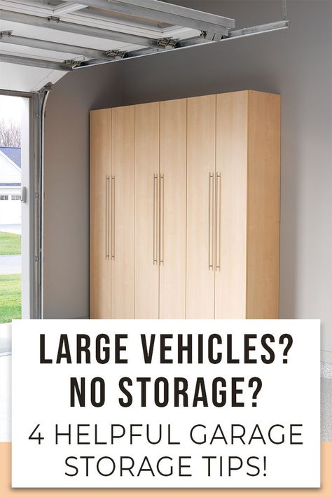 Is your garage a cluster of large vehicles and no where to store your stuff? We might have the PERFECT article for you! Read more here – Innovate Building Solutions | Innovate Home Org | Garage Storage | Storage solutions | Small Garage | No Storage Space | #StorageSolutions #GarageStorage #SmallGarage #BigVehicles Compact Garage Storage, Small Space Garage Storage, Organizing A Small Garage, Storage Small Garage, Organizing Garage Shelves, Single Garage Storage, What To Store In Garage, Affordable Garage Storage, High Garage Storage