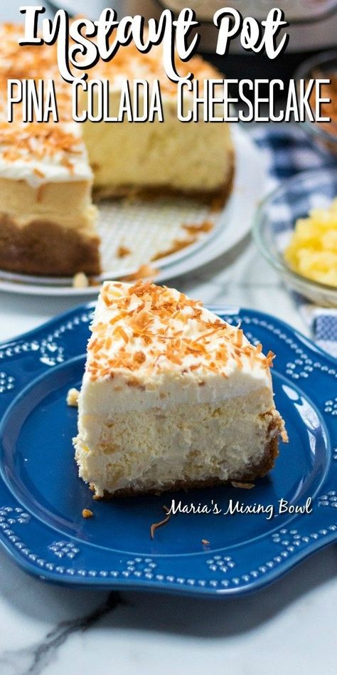 Pina Colada Cheesecake, Pineapple Cheesecake, Hawaiian Desserts, Sweet Potato Pecan, Cheesecake Mix, Pina Coladas, Family Desserts, How To Make Cheesecake, Easy To Make Desserts