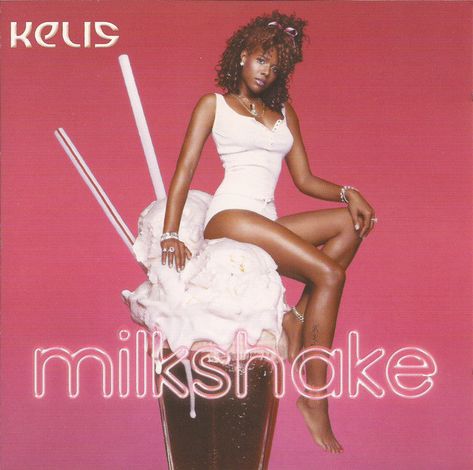 Kelis Milkshake, One Hit Wonder, Chocolate Milkshake, Photoshoot Themes, Milkshakes, Pharrell Williams, 2000s Fashion, Best Songs, Pretty In Pink