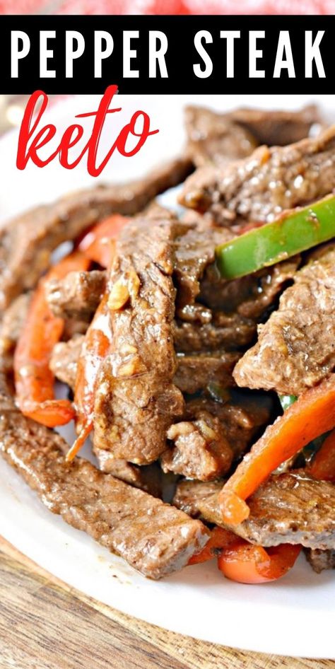 Low Carb Pepper Steak Crock Pot, Low Carb Shaved Steak Recipes, Keto Round Steak Recipe, Keto Cubed Steak Recipes, Keto Round Steak Recipes, Carnivore Steak Recipes, Keto Cube Steak Recipes, Keto Pepper Steak, Keto Steak Dinner