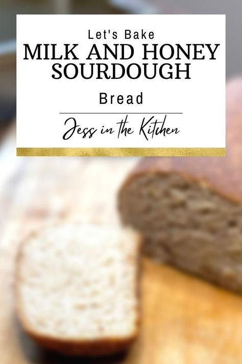 Start baking this delicious milk and honey sourdough bread loaf today. It's great for sandwiches and more! Click here to get the recipe and start baking! Honey Sourdough, Sourdough Bread Loaf, Sourdough Loaf, Sourdough Bread Sandwiches, Honey Bread, Sandwich Loaf, Sourdough Sandwich, Oats And Honey, Bread Loaf