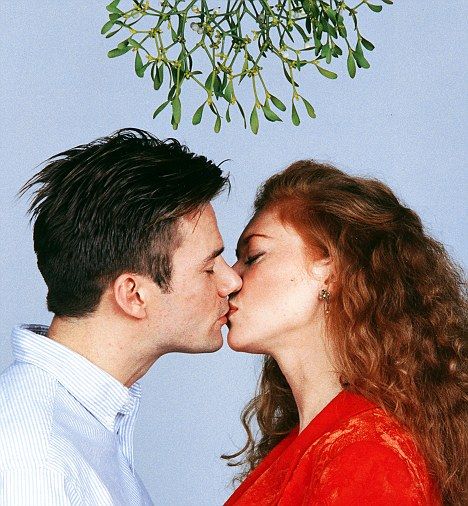 Festive cheer: Mistletoe is plentiful this year Kissing Under Mistletoe, People Kissing, Mistletoe Kiss, Couple Kissing, My Kind Of Love, Kissing Couples, Close Up, Berry, This Year