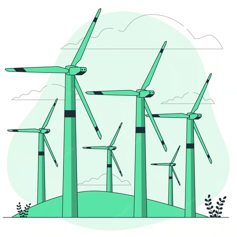 Free Vector | Wind energy concept illustration Wind Farm Illustration, Wind Energy Illustration, Energy Illustration, Wind Farm, Concept Illustration, Wind Energy, Blackpink Rose, Vector Photo, Graphic Resources