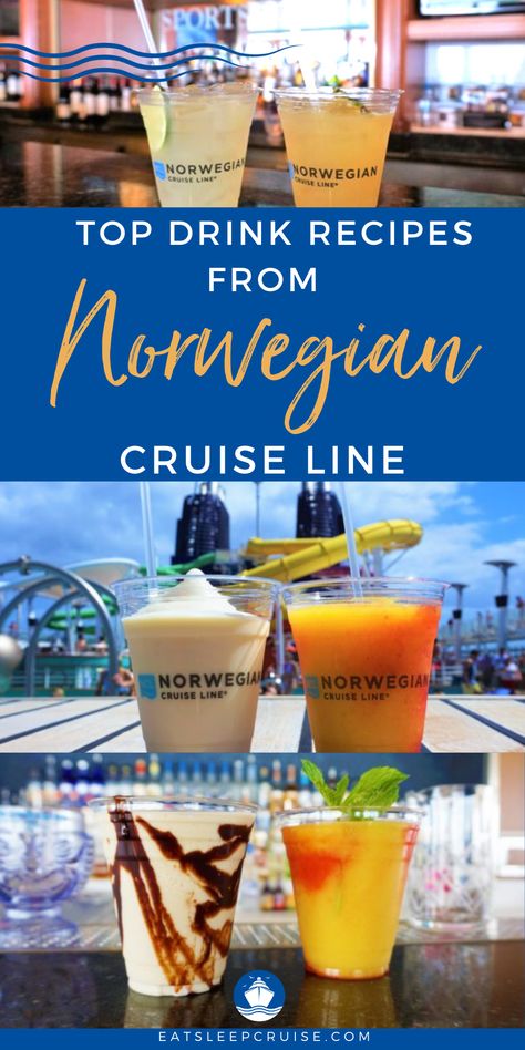 Norwegian Cruise Line Drinks, Ncl Cruise Tips, Norwegian Cruise Line Tips, Ncl Encore, Norwegian Viva, Cruise Cocktails, Cruise Recipes, Norwegian Encore, Cruise Drinks