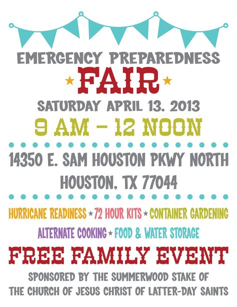 Emergency Preparedness Fair - Prepared Housewives Emergency Preparedness Fair Ideas, Provident Living, 72 Hour Kits, Emergency Prepardness, Self Reliance, Youth Activities, Relief Society Activities, Enrichment Activities, Worst Case Scenario