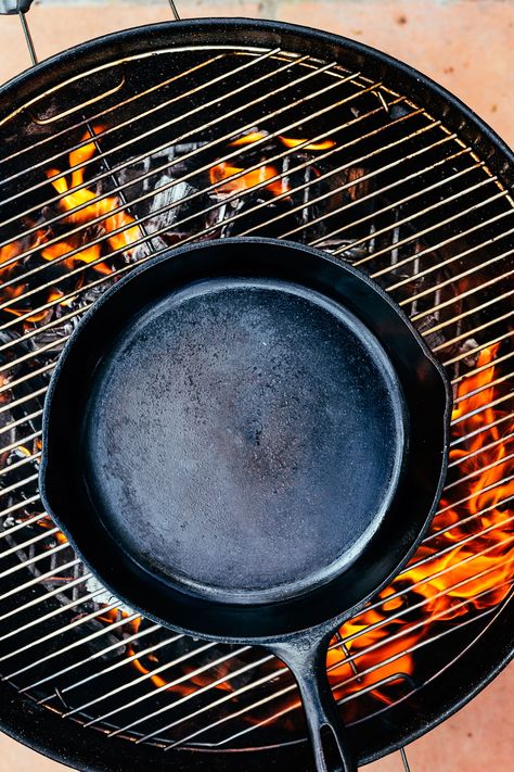 Become a Grill Master with This Essential Gear, from Cast-Iron to Charcoal | Take your outdoor cooking to the next level with the right tools. From high-tech to old-school, here’s the <i>Sunset</i>-approved grilling gear we swear by in our Test Kitchen Cooking With Charcoal, Small Herb Gardens, Grilled Dinner, Cedar Planks, Kamado Joe, Backyard Cookout, Grilling Tools, Cast Iron Cooking, Camp Cooking