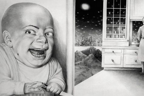 Explore The Darkly Funny Drawings Of Laurie Lipton - Homegrown Laurie Lipton, Art Sinistre, Images Terrifiantes, Scary Drawings, Nightmare Fuel, Creepy Images, The Boogeyman, Creepy Pictures, Scary Stuff