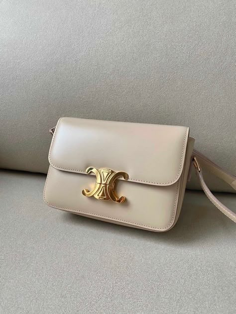 Chic Luxury Beige Shoulder Bag, Luxury Beige Shoulder Bag, High-end Luxury Beige Bag, Elegant Luxury Pre-owned Shoulder Bag, Luxury Beige Shoulder Bag With Chain, Nude Handbag, Expensive Bag, Celine Handbags, Chanel Resort