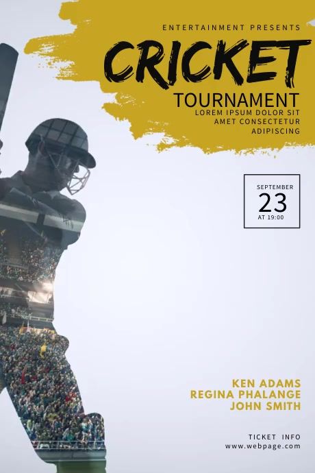 1,450+ cricket tournament Customizable Design Templates | PosterMyWall Cricket Posters, Cricket Tournament, Cricket Game, Cricket Logo, About Cricket, Cricket Poster, Cricket Games, Sports Cricket, Online Poster