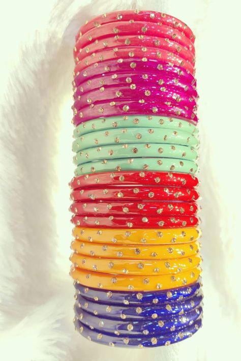 Multicolour Glass Bangles By Sahvi Handicrafts Has A Glass Body They Are Crafted High Quality Glass Material Which Make Them Sturdy & Durable. They Are Light In Weight & Have Smooth Uniform Texture Which Makes Them Look Classy & Also Helps Them To Go With The Trend. For More Information Contact : - 9301035559 Mail Id : - rangolibangles1966@gmail.com Adress : - Rangoli Bngles (Indra Market,Station Road Durg) Glass Bangles, Look Classy, Bangle Set, The Trend, Glass Material, Set For Women, Women Girl, Bangles, Texture